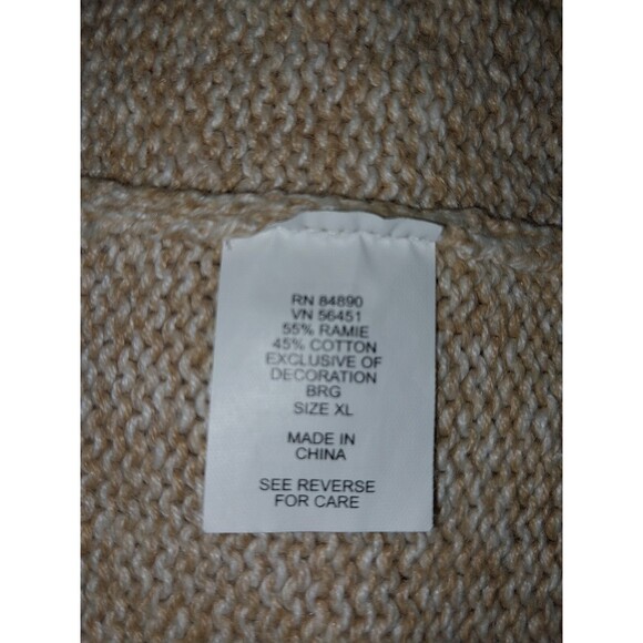 Vintage Salon Studio by Haband Woman Sweater Sz XL Embroidered Silk Hem Accent - Picture 6 of 7